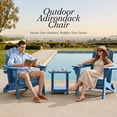 thumbnail image 6 of Folding Adirondack Chair, All-Weather HDPE Patio Chair with Cup Holders, Navy, 6 of 7