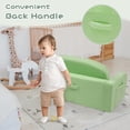 thumbnail image 4 of Sofá Infantil Foryoomi Extra Ancho 2 en 1 con Manta Verde, 4 of 7