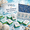 Luxury configuration, variant on American Mahjong Tile Set, Layered Acrylic Ocean Theme Tiles with Arabic Numbers and Dice