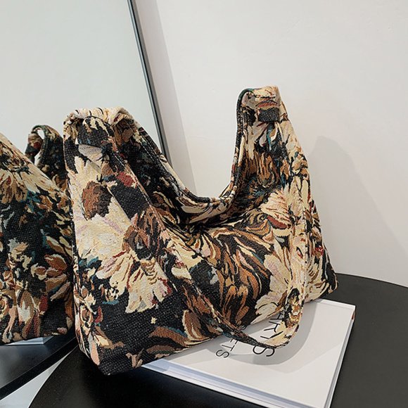 YIMWNYI Women's Canvas Tote Bag, Large Capacity Shoulder Bag, Fashionable Handbag with Multi-Pockets, Ideal for Work, Travel, Shopping, Casual Use