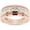 Rose, variant on Engagement Wedding Band Men's Ring Round Cut White Diamond 14K White Gold Over 925 Sterling Silver