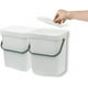 thumbnail image 1 of Contenedor de abono de 1,3 galones, 1 balde de abono, bote de basura pequeño con tapa para encimera de cocina debajo del fregadero, color blanco, 1 of 7