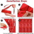 thumbnail image 4 of WarmHaven 8 Pack Red Backdrop,3.28 FT x7.05FTStreamer Party Decorations,Metallic Foil Fringe Curtains Party Streamer Photo Booth Backdrop,Red Tinsel Canival Theme Party Decor for Engagement Birthday, 4 of 14