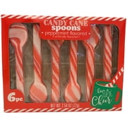 Peppermint Candy Cane Spoons Pack of Six
