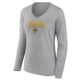 thumbnail image 2 of Women's Gray Idaho Vandals Campus Long Sleeve V-Neck T-Shirt, 2 of 3