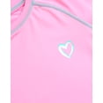 thumbnail image 4 of Pink Platinum Girls' Rash Guard Shirt - 2 Pack UPF 50+ Long Sleeve Quick Dry Swim Shirt (Size: 4-16), 4 of 7