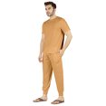 thumbnail image 3 of Inkmeso SolidPajama Set For Mens Short Sleeve Sleepwear Round NeckNightwearPj Set, 3 of 7