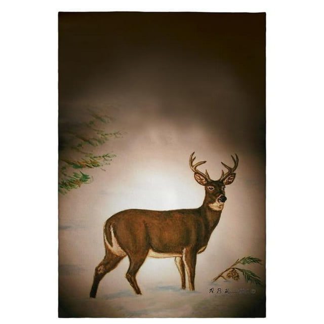 Betsy Drake Cerf dans la Neige Serviette d'Invité - 20 x 20 Po.