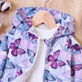 thumbnail image 5 of Eashery Girls Windbreaker Jacket Kids Hooded Quilted Coat Warm Lightweight Fall Winter Clothes Toddler Jacket (Purple,2-3 Years), 5 of 5