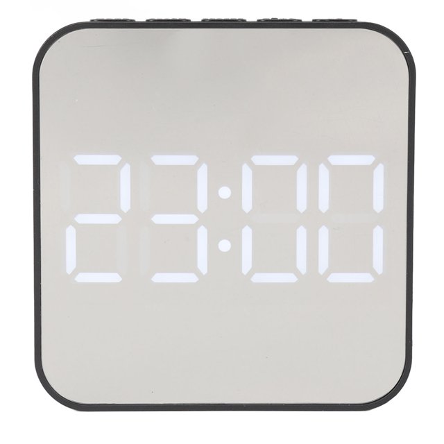 Battery Operated Digital Alarm Clock with Temperature & Date Display - Cordless AAA Powered, Large Clear LED Display for Bedroom, Desk, Office Batteries Not Included