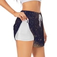 thumbnail image 2 of Disketp Gold Black Glitter Print Women's Shorts Workout Shorts for Athletic Gym Running Shorts with Phone Pockets Medium, 2 of 8
