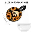 thumbnail image 5 of Panda Sunflower Set of 2pcs PU Leather Round Suitcase Tags with Privacy Cover and Name ID Tag - Ideal for Travel Luggage, Handbags, Backpacks, School Bags, 5 of 5