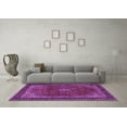 thumbnail image 3 of Ahgly Company Indoor Rectangle Medallion Purple Traditional Area Rugs, 2' x 5', 3 of 4