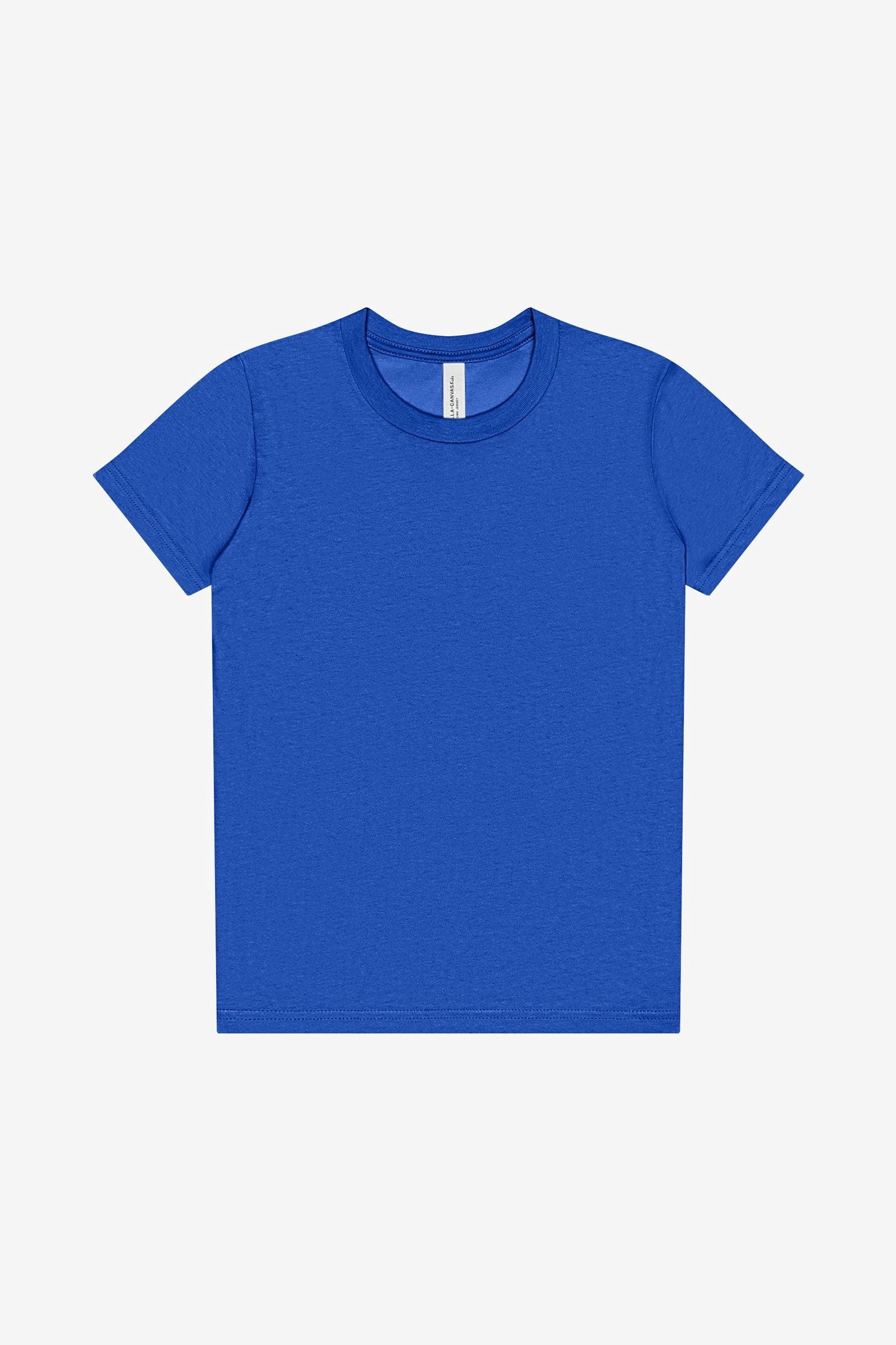 BELLA+CANVAS Youth Crew Neck Personalized T-Shirt, Create your own Designs, True Royal, Medium Unisex
