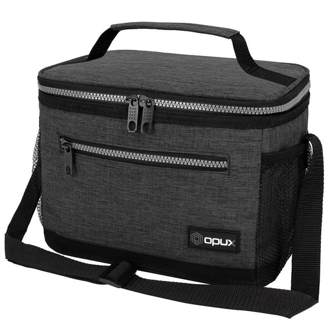 OPUX Fiambrera aislada para hombres y mujeres, bolsa de almuerzo para la escuela de trabajo, bolsa térmica suave a prueba de fugas para adultos, lonchera grande para niños y niñas, bolsa de comida par