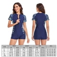 thumbnail image 4 of Traje de buceo para mujer Estampado de una pieza con cremallera Accesorios para exteriores (M Azul), 4 of 8