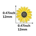 thumbnail image 3 of SUSHANG Sunflower Flower Earrings Elegant Flowers Stud Earrings Zircon Alloy Oil Drop Sunflower Card Earrings Lady Earrings Square Drill Earrings, 3 of 8