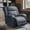Navy-Medium, variant on Spruce & Spring Genuine Leather Wall Hugger Power Recliner with Dual Motors, Saddle-Medium