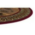 thumbnail image 5 of Nature Novelty 8' Round Red and Beige Polypropylene Indoor Area Rug, 5 of 6