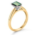thumbnail image 3 of Gem Stone King 1.00 Ct Octagon Green Mystic Topaz 10K Yellow and White Gold Solitaire Engagement Ring (Size 7), 3 of 4