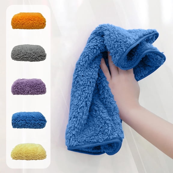 AYktou Microfiber Cleaning Cloths, 14 Inch Kitchen Dish Cloths Dish Towels Super Soft and Absorbent Coral Velvet Dishcloth Nonstick Oil Thick Fast Drying Dish Rags for Clean Table Dish Glass