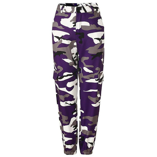 Madjtlqy - Womens Casual Camouflage Pants Camo Cargo Joggers Military ...