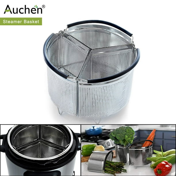 3Piece Divided Steamer Basket for Pressure Cooker Compatible with