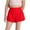Red, variant on Annhoo Children's Solid Shorts Elastic Waisted Sports Summer Casual Comfy Girls Shorts with Zipper Pockets 6-16 Years