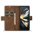 thumbnail image 2 of ELEHOLD Luxury Wallet Case for Samsung Galaxy Z Fold 5, Magnetic PU Leather RFID Blocking Card Slots Kickstand Shockproof Protection Cover for Galaxy Z Fold 5,Brown, 2 of 10