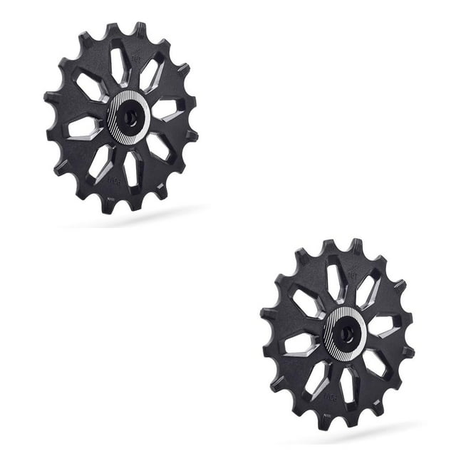 braveheart Bicycle Rear Derailleur Pulley Aluminum Alloy Tooth Guide Mountain Bike Ceramic Bearing Wheel Portable Riding Repair 16T 2Set