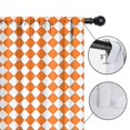 thumbnail image 4 of Blackout Kids Curtains,Orange and White Diamond Pattern Childrens Insulated Curtains Set Of 2,Bedroom Essentials,Toddler Room Decor 52"x84", 4 of 5