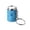 Blue, variant on Colorful Mini Cylinder Coin Holder Keychain - Embossed Pattern Metal Pill Case Key Ring for Coins, Pills & Daily Carry