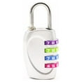 thumbnail image 1 of QualitChoice Office School 4-digit Combination Lock Camping Portable Suitcase Luggage Locker Drawer Gate Door Resettable Padlock Silver 1Set, 1 of 6