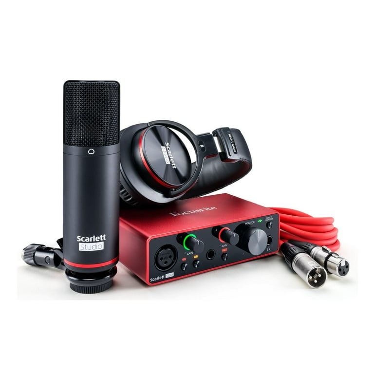 Focusrite Scarlett 2i2 4th Gen USB Audio Interface for Recording,  Songwriting, Streaming and Podcasting — High-Fidelity, Studio Quality  Recording, and