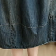 thumbnail image 6 of Maoxin Women's Skirts Women's Spring Elastic Waist Loose Casual Versatile Straight Tube Mid Length Denim Skirt ,Navy,M, 6 of 8