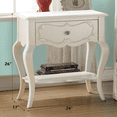 thumbnail image 4 of Beautiful Wood Nightstand By Edalene Pearl White - Saltoro Sherpi, 4 of 5