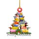 thumbnail image 2 of Xihbxyly Adorno para Árbol de Navidad, Colgante de Madera Pintado a Mano, Bonito Adorno Navideño, Decoración Familiar para El Árbol de Navidad, Regalo Festivo para Seres Queridos, Tamaño de 8 Cm, Rec, 2 of 5