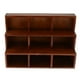 thumbnail image 5 of 3 Niveles, 9 Cubos, Organizador de Almacenamiento de Escritorio de Madera Natural, Estante de Exhibición, Estante para Libros, Encimera - Marrón Sunnimix Estante de almacenamiento de madera, 5 of 8