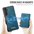thumbnail image 6 of CaseMe Leather For Samsung Galaxy A16 4G/5G Case【RFID Blocking】 2 In 1 Detachable Leather Wallet Magnetic Flip Cover Multi-Card Slots Case,Blue,For Galaxy A16 4G/5G, 6 of 9