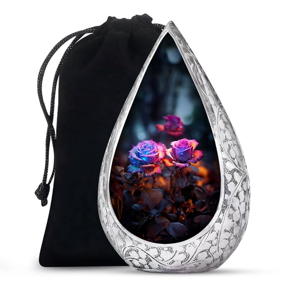 JAGSHASHI Rose - Decorative Urns For Ashes - Adult Ashes Urn - Burial Urns For Human Ashes - Memorial Urns - Cremation Urn Human - Funeral Urn For Mom & Dad - 10 Inch - Large