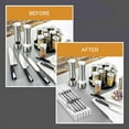 thumbnail image 6 of Bambusi Bamboo Knife Organizer, In-Drawer Knife Drawer Organizer Holds 5 Large and 6 Small Knives, Natural, 6 of 7