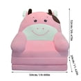 thumbnail image 3 of XIBUFE Toddler Chairs Comfy 1-3 Years Old,Toddler Reading Chair,Toddler Sofa Kids Couch Cover Fold Out,2 in 1 Flip Out Couch and Mini Sofa for Girls and Boys,Baby Couch Cover for 1-3 Year Olds,Pink, 3 of 7