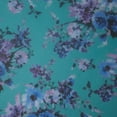 thumbnail image 2 of Zelouf Fiona Print Foil Light Chiffon  , Sewing, DIY, Crafts Fabric by the Yard, Jade Blue, 1 Yard, 2 of 2