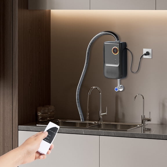 3000W Electric Water Heater, Hot Water Heater, Instant Hot Water Heater Black