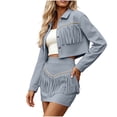 thumbnail image 6 of Sentmoon 2 Piece Outfits for Women Set, Fringe Western Style Top with Pants, Cowgirl Casual Suit for Party S-2XL, 6 of 9