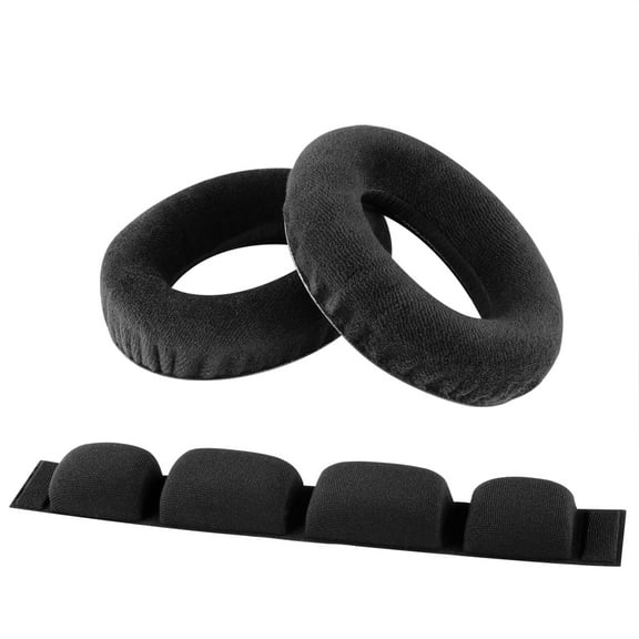Geekria Earpad   Headband Compatible with Sennheiser HD580 HD600 Headphone Replacement Ear Pad   Headband Cover / Ear Cushion   Headband Pad / Earpads Repair Parts Suit (Black)