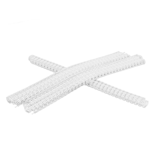100Pcs Double Wire Binding Spines 40 Sheet Capacity 7.9mm Diameter Nylon Coating 3:1 Pitch Metal Wire Construction Compatible 34 Teeth Pattern for Documents Reports