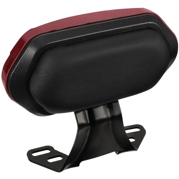 NIYANGLE Universal Motorcycle Passenger Backrest Burgundy Plastic Cushion 1 Piece Comfortable Support Pad