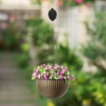 thumbnail image 2 of Retractable Plant Pulley Adjustable Hanging Flower Basket Hook Hanger, 62.99 in (160 cm), 45 lbs (25kg) Max Load, Long-lasting Metal, Spring Retractable Mechanism, Ideal for Garden and Indoor Hanging, 2 of 5