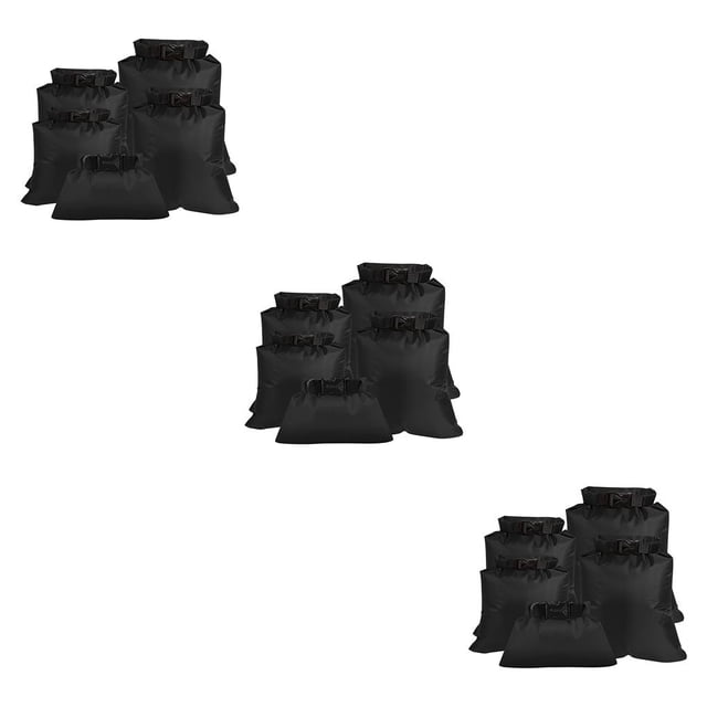 Yuarrent Paquete de 5 bolsas secas impermeables kayak pesca Drifting paquete al aire libre portátil ciclismo camping viaje saco negro Type1 NO1 Yuarrent CBP214931